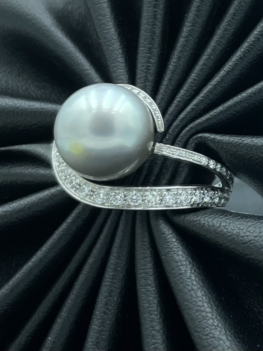 Anello Twister perla - immagine 2