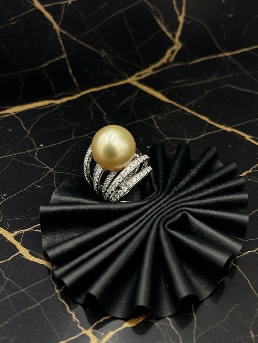 Anello perla gold