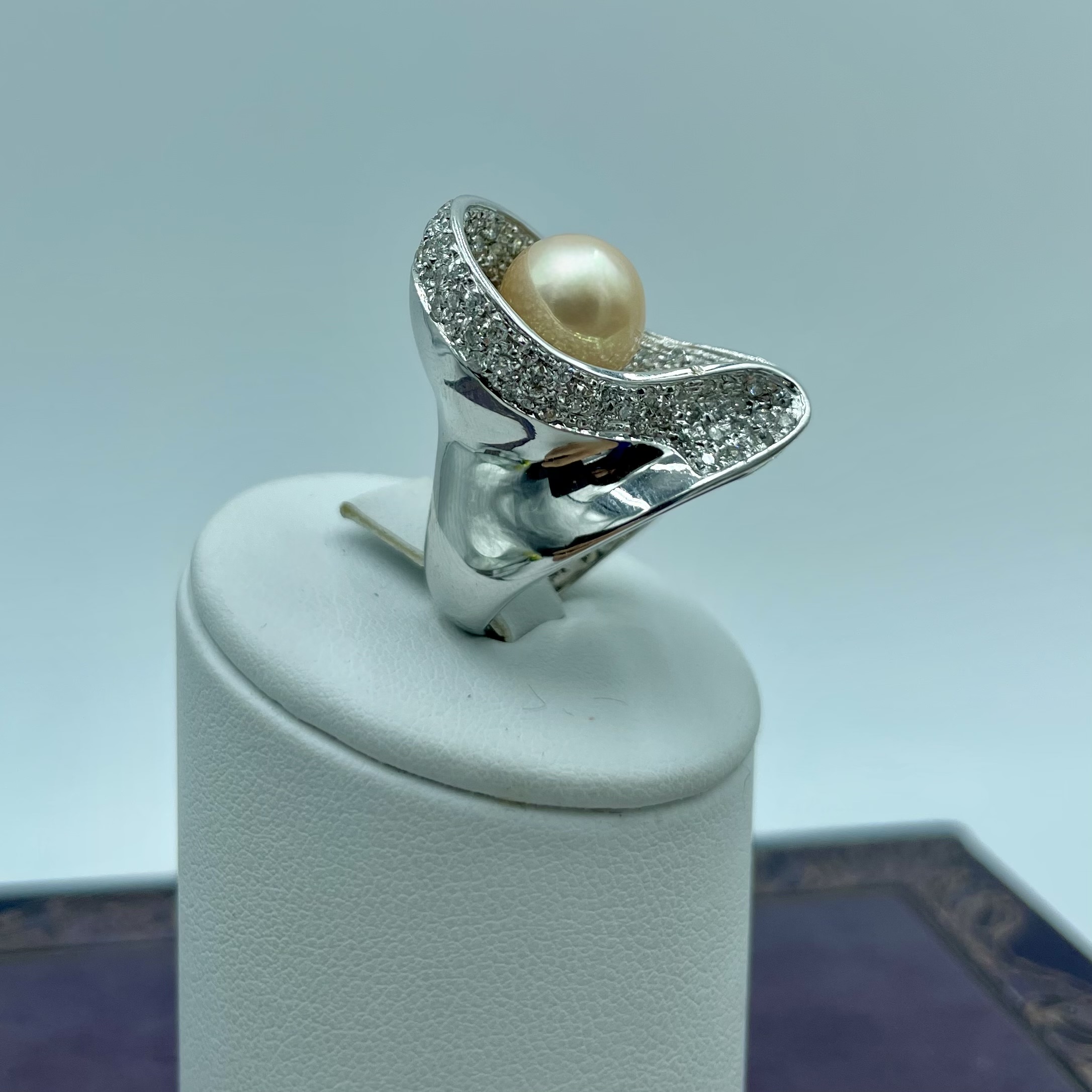 Anello wave perla - immagine 10