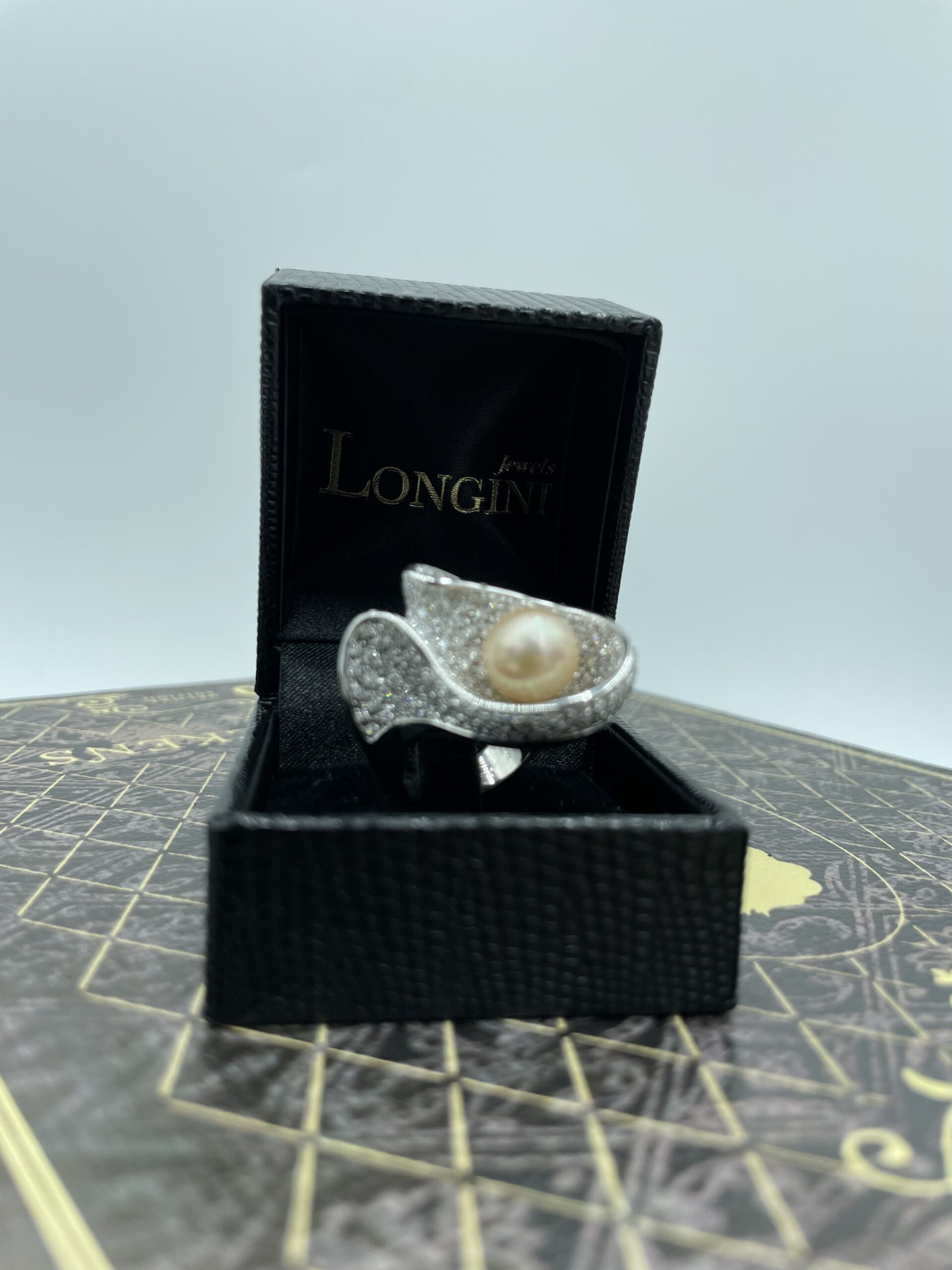 Anello wave perla - immagine 7