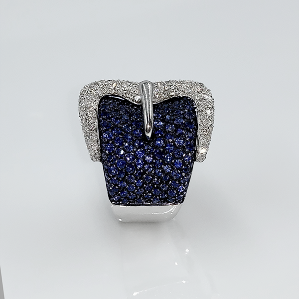 Anello fibbia zaffiri - immagine 3