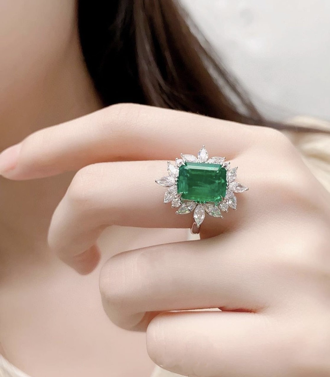 Anello Smeraldo Cestino - immagine 2