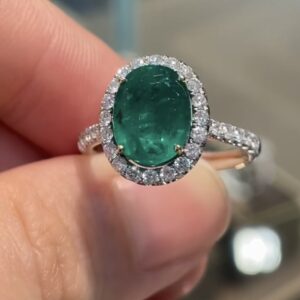 Anello Smeraldo sgriffato
