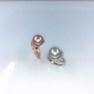 Anello Twister perla