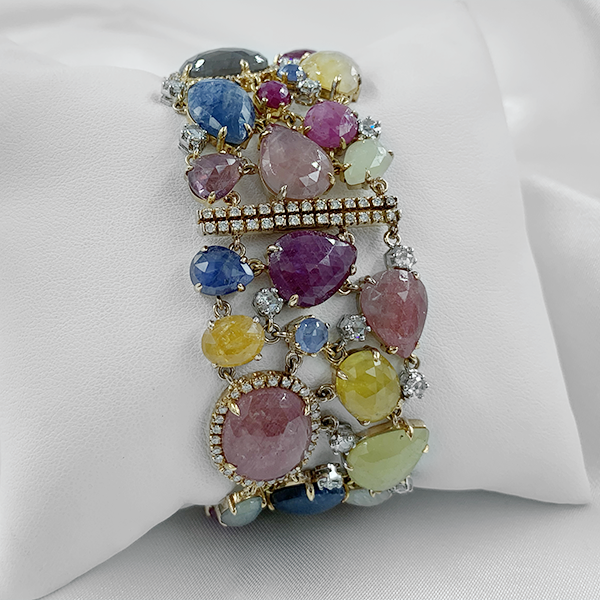Bracciale zaffiri multicolor - immagine 2