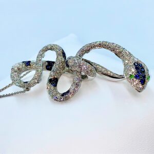 Ciondolo Snake diamanti
