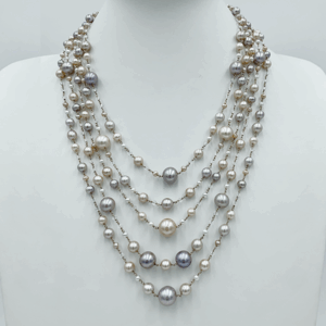 Collana perle multicolor