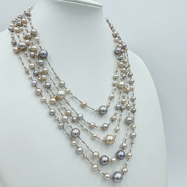 Collana perle multicolor - immagine 2