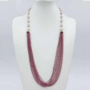 Collana zaffiri rosa