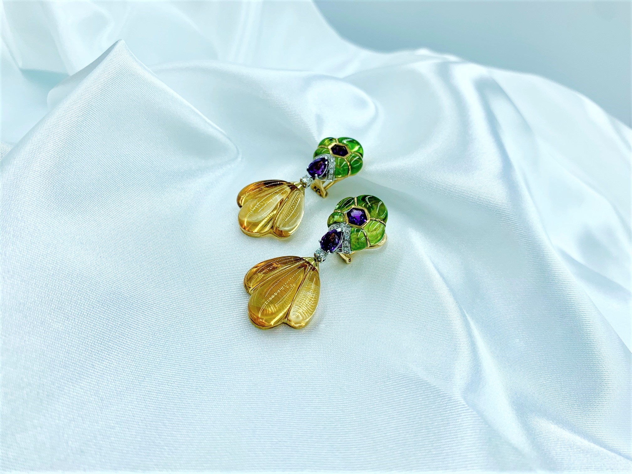 Orecchini citrino e peridot - immagine 2