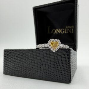 Anello fancy yellow cuore